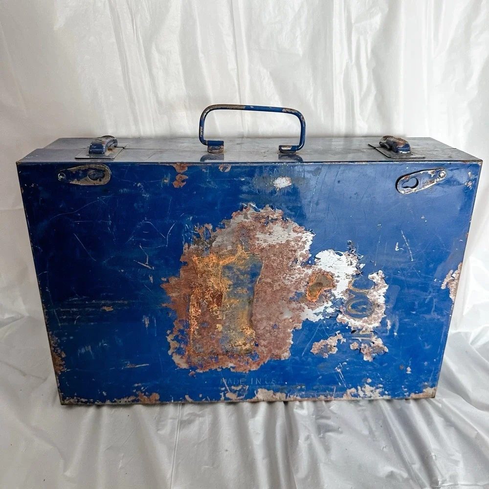 Vtg Johnson & Johnson First‎ Aid Industrial Emergency Kit 2 Tier Case, Full